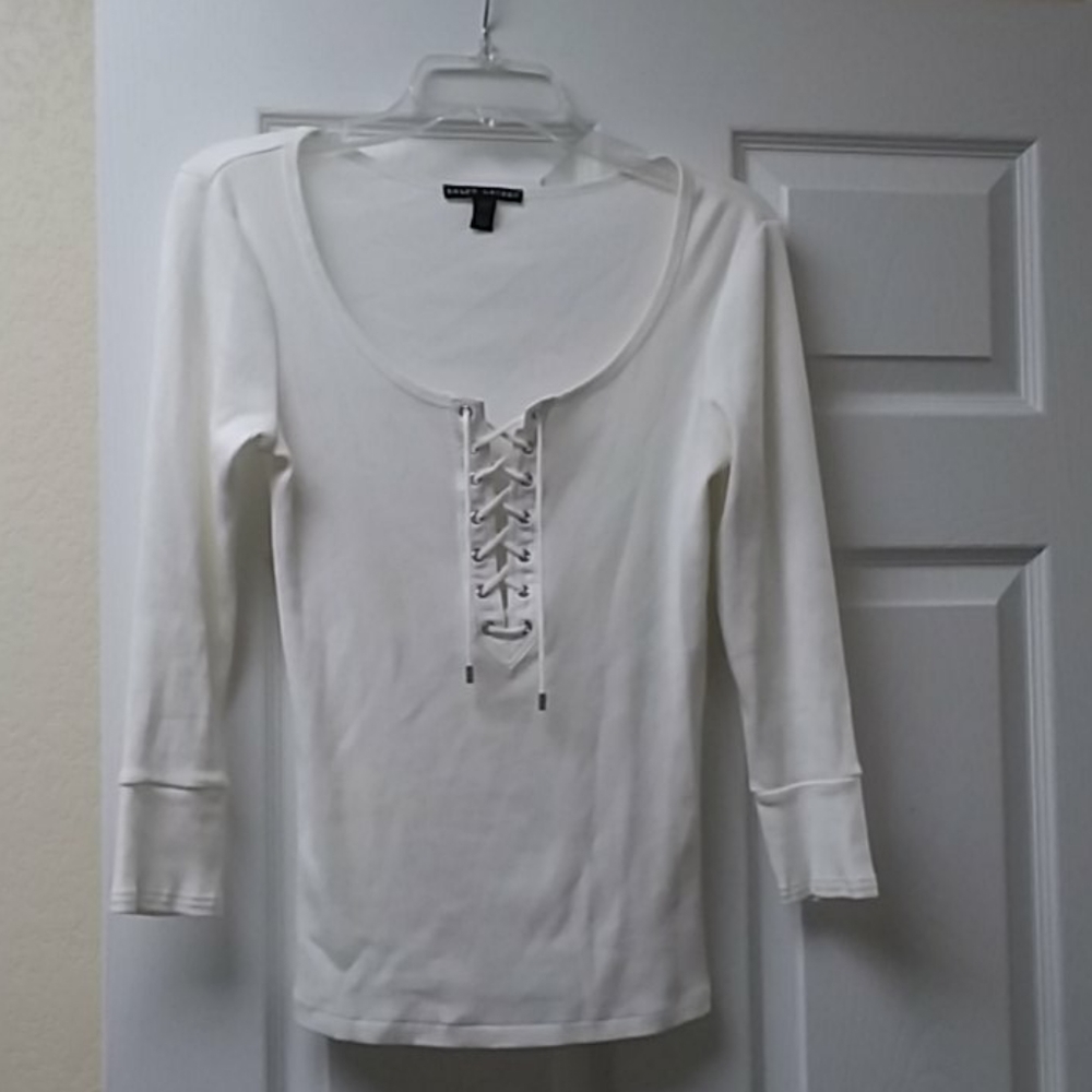 Ralph Lauren long-sleeve lace up top